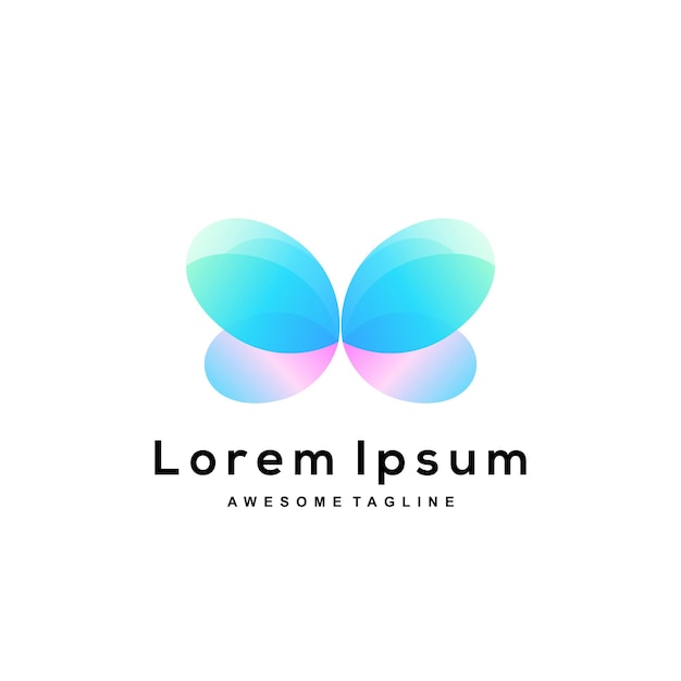 抽象蝴蝶翅膀logo标志