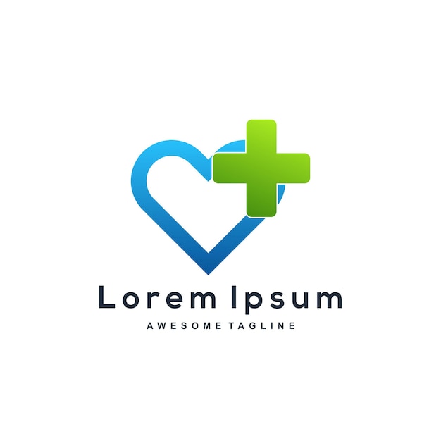 爱心医疗十字医院logo标志