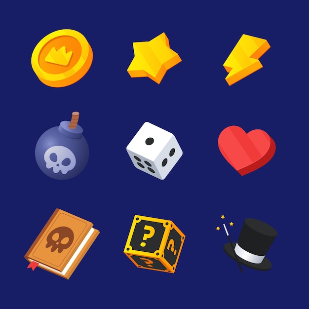 游戏道具元素插画