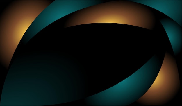 华丽现代抽象简约深绿色金色背景