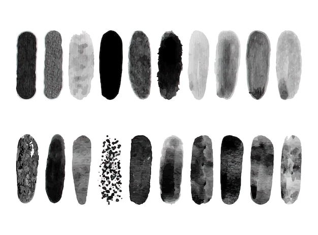 黑色墨迹笔触笔刷纹理