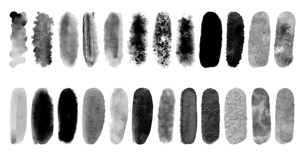 黑色墨迹笔触笔刷纹理