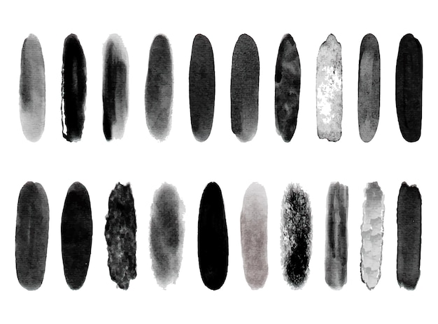 黑色墨迹笔触笔刷纹理