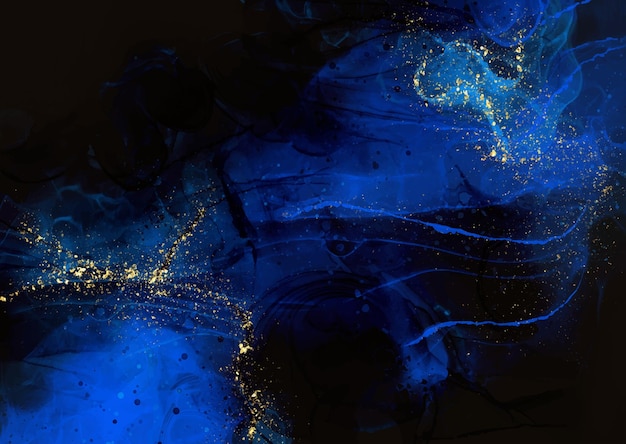 蓝色金粉纹理背景
