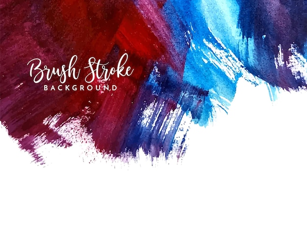 紫色和蓝色彩色墨迹手绘笔触背景纹理