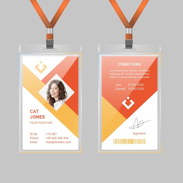 商务工牌工作证模板