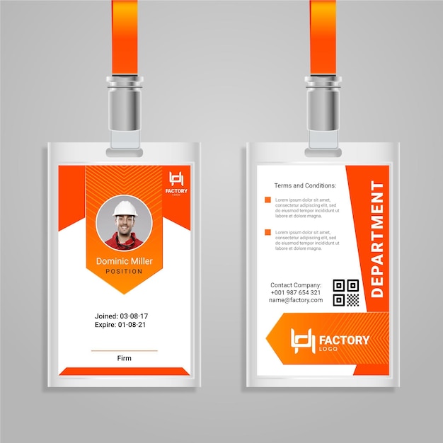 商务工牌工作证胸牌模板