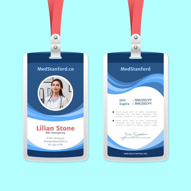 商务工牌工作证胸牌模板