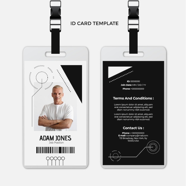 商务工牌工作证胸牌模板