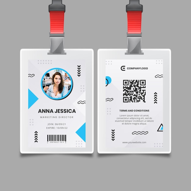 商务工牌工作证胸牌模板