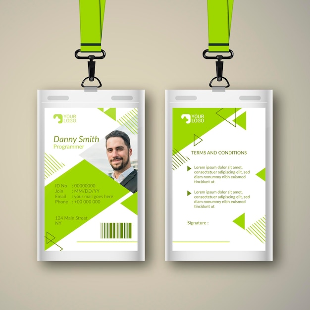 商务工牌工作证胸牌模板