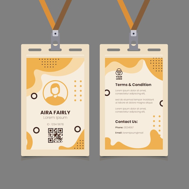 商务工牌工作证胸牌模板