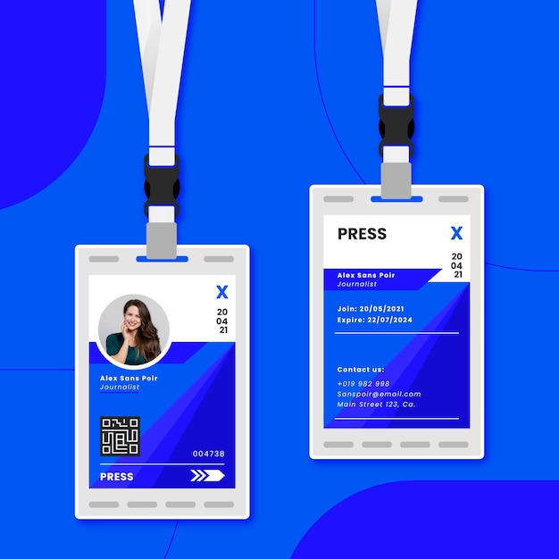 商务工牌工作证胸牌模板