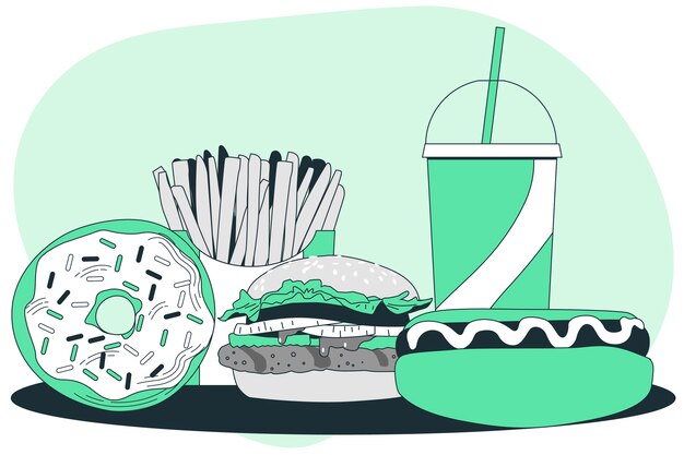 快餐插画