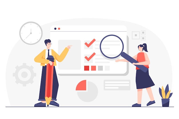 商业分析金融投资理财基金扁平插画