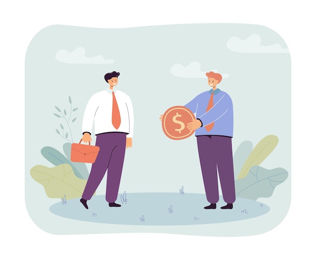 投资升值金融投资理财基金扁平插画