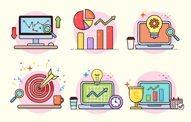 投资增值金融投资理财基金插画