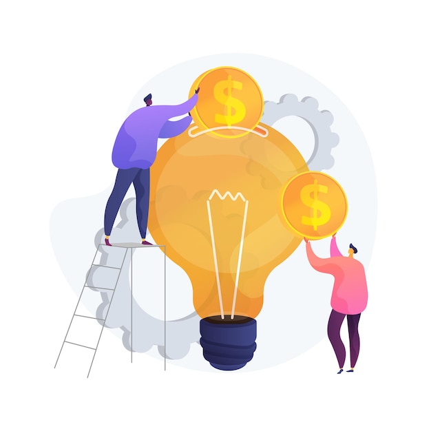 风险投资金融理财基金扁平插画