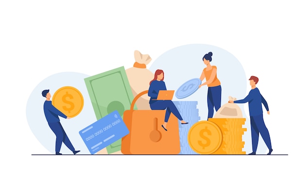 金融投资理财基金扁平插画