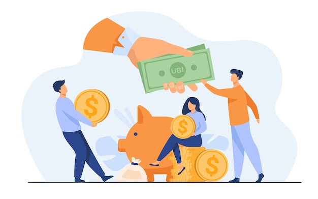 金融投资理财基金扁平插画