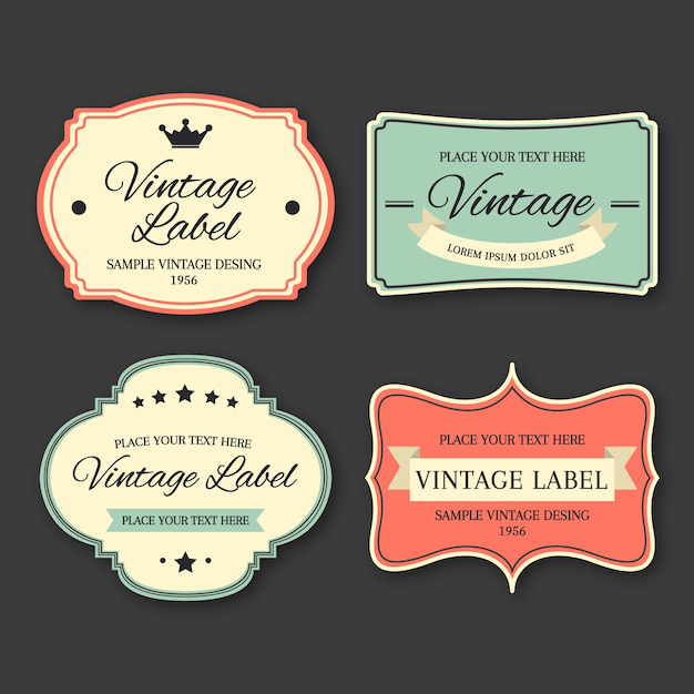 欧式复古标签边框元素