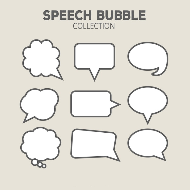 手绘聊天对话框消息气泡元素