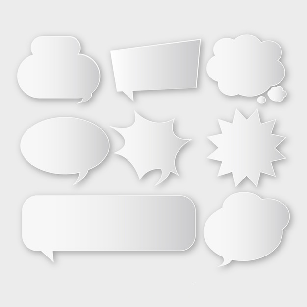 手绘聊天对话框消息气泡元素