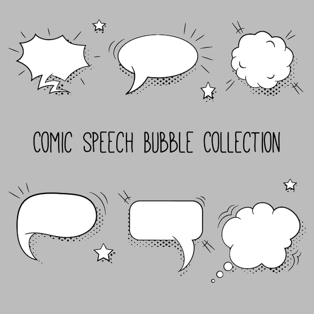 手绘聊天对话框消息气泡元素