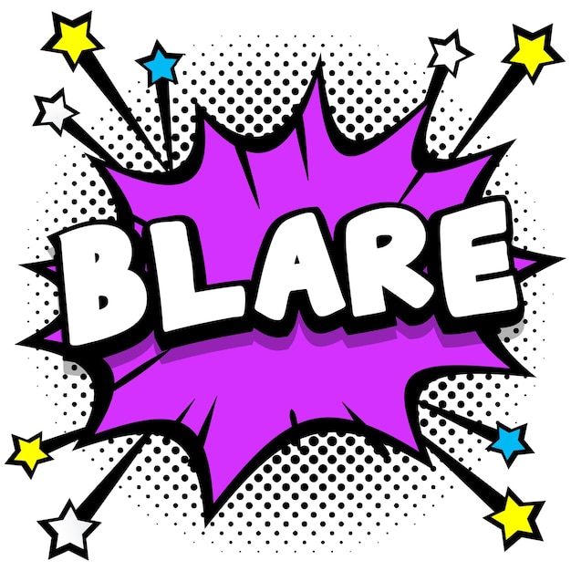 手绘爆炸效果漫画气泡元素