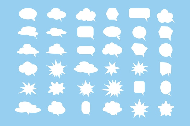 手绘聊天对话框消息气泡元素