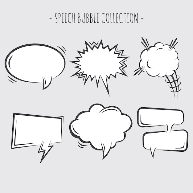 手绘聊天对话框消息气泡元素