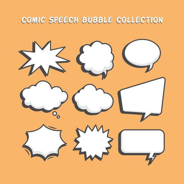 手绘聊天对话框消息气泡元素