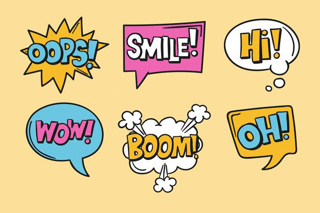 手绘聊天对话框消息气泡元素