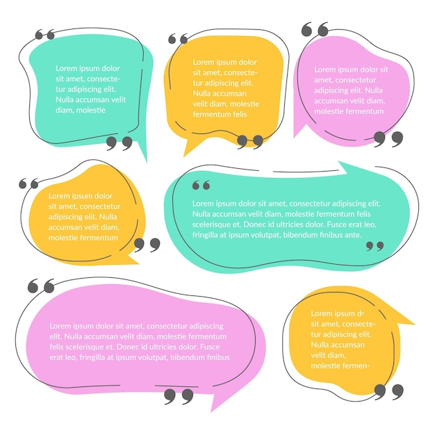 手绘聊天对话框消息气泡元素