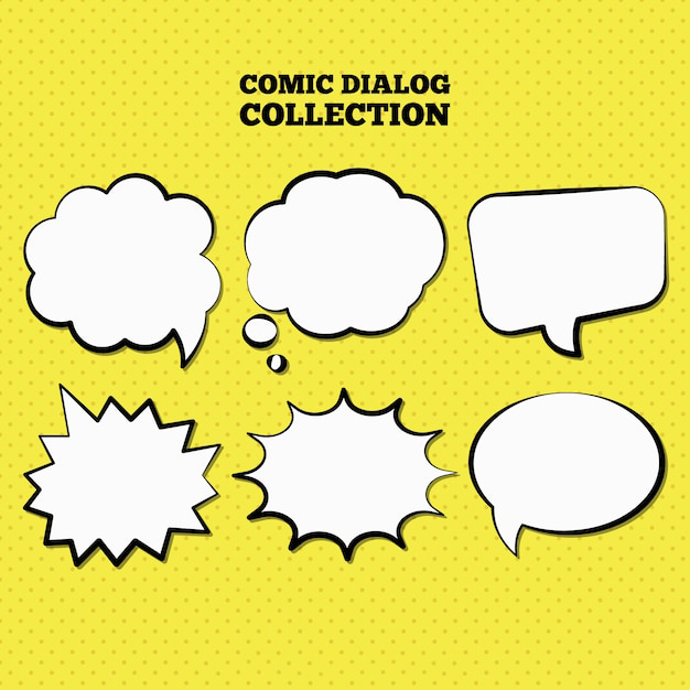 手绘聊天对话框消息气泡元素