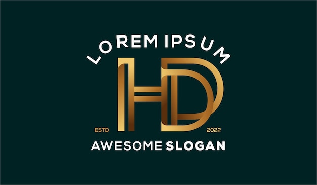 字母hd标志logo