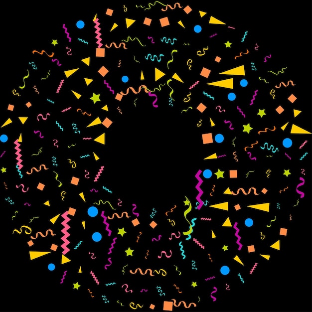 多彩纸屑材质元素