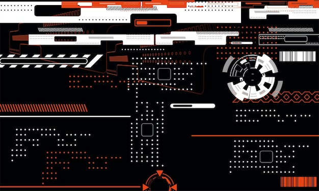 抽象科技感赛博朋克风格黑色背景