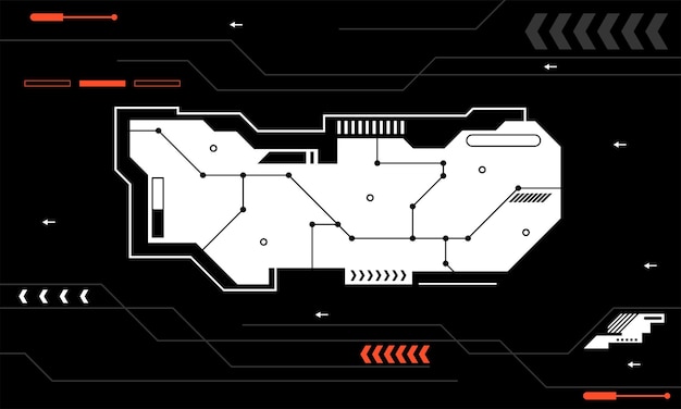 抽象科技感赛博朋克风格黑色背景