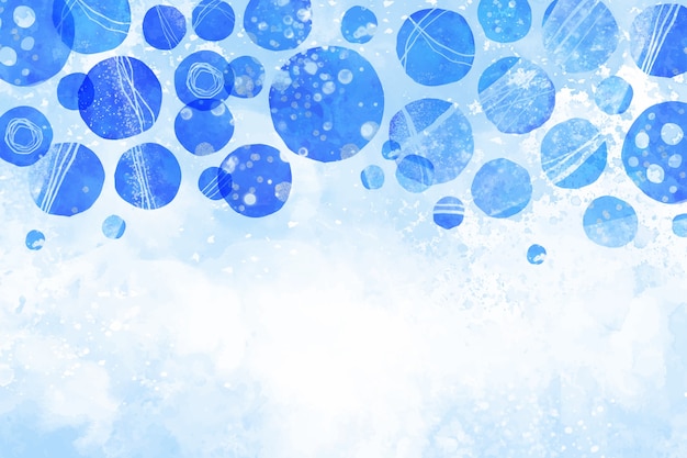 水彩蓝色圆点背景