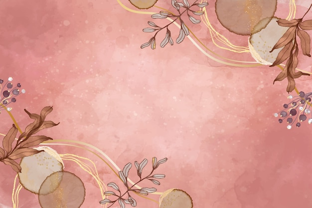 水彩晕染粉色背景