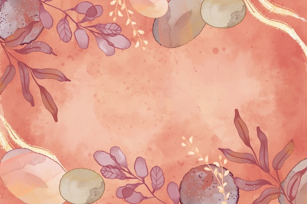 水彩晕染粉色背景