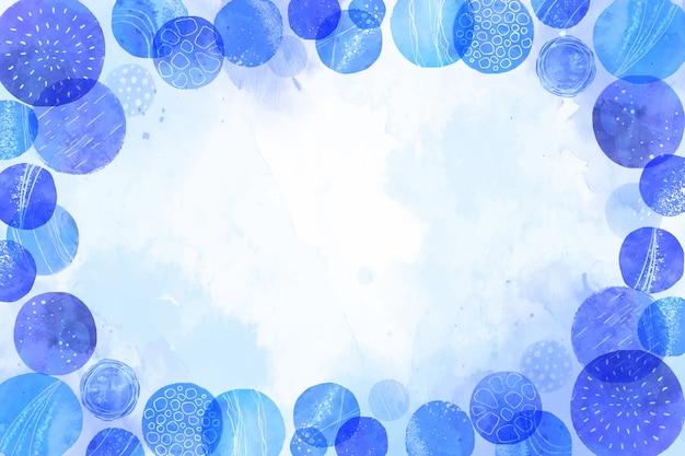 水彩蓝色圆点背景