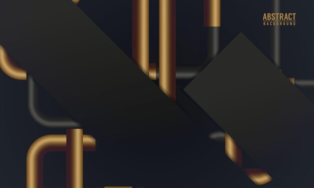 圆形华丽管道黑色抽象背景