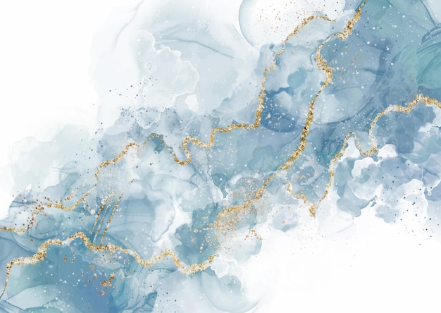 水彩晕染金色亮片背景