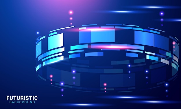 未来科技感抽象蓝色背景