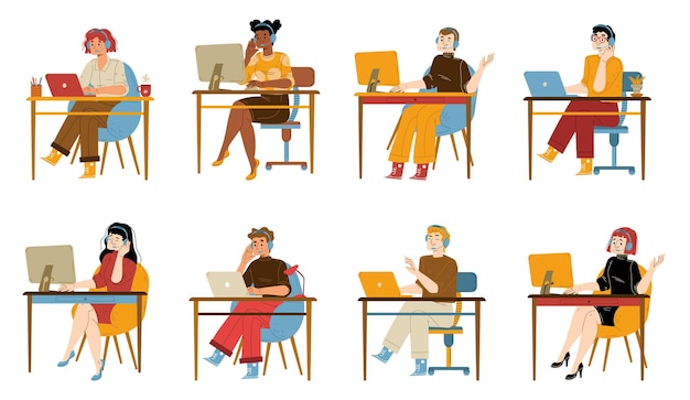 呼叫总线客服插画