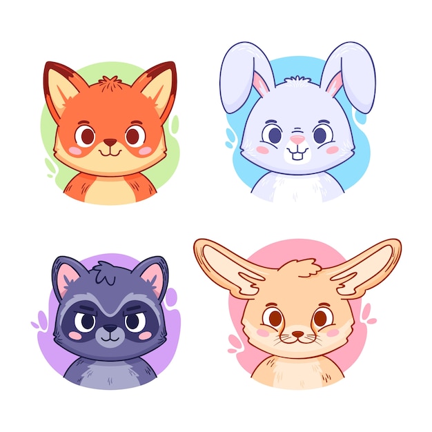 狐狸兔子动物插画