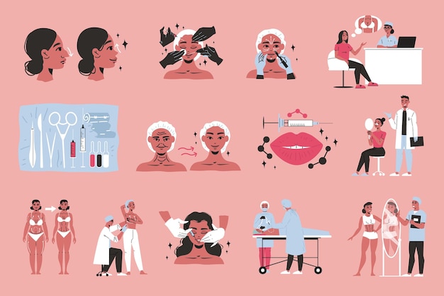 整形整容医疗插画