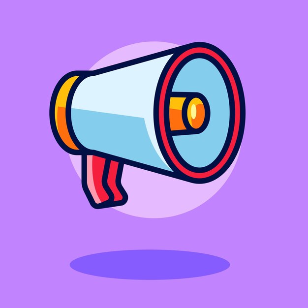 扩音器喇叭插画